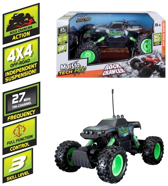 Машинка на радіокеруванні Maisto Rock Crawler, чорний (81152 Black) - Pampik - 3