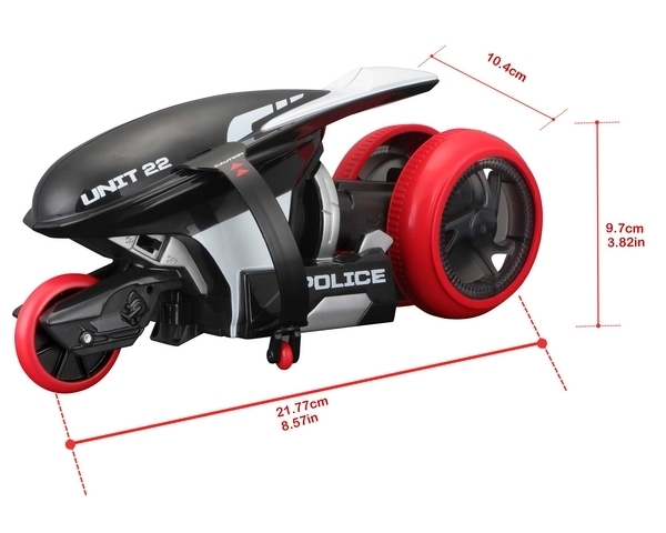 Мотоцикл на радіокеруванні Maisto Cyklone 360, чорний (82066 black) - Pampik - 5