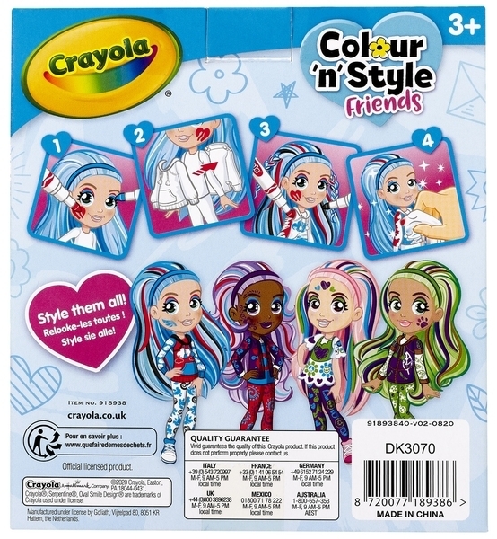 Набор для творчества Crayola Colour n Style Стильные девченки Скай (918938.005) - Pampik - 8