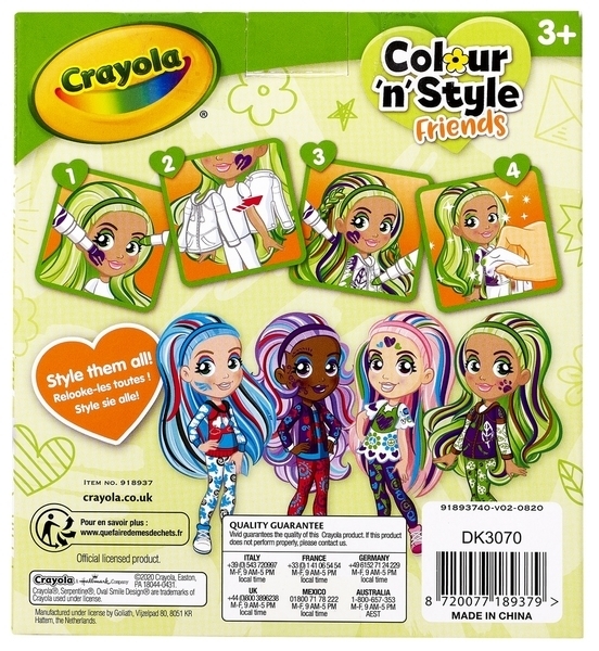 Набір для творчості Crayola Colour n Style Стильні дівчата Джейд (918937.005) - Pampik - 8