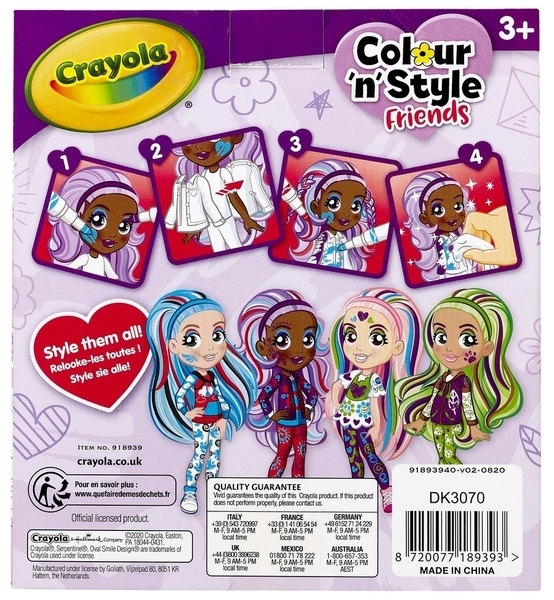 Набір для творчості Crayola Colour n Style Стильні дівчата Віолетта (918939.005) - Pampik - 8