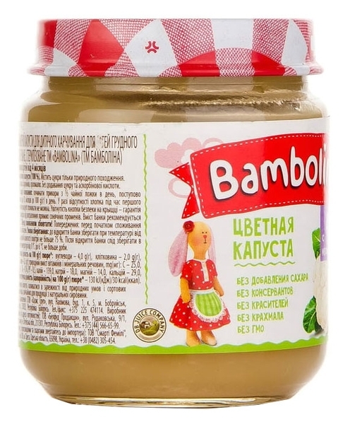 Пюре Bambolina Цвітна капуста, 100 г - Pampik - 6