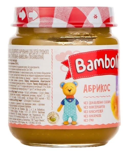 Пюре Bambolina Абрикос, 100 г - Pampik - 6