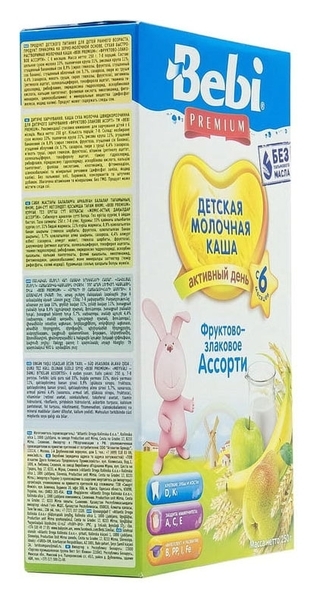 Молочна каша Bebi Premium фруктово-злакова асорті, 250 г - Pampik - 9