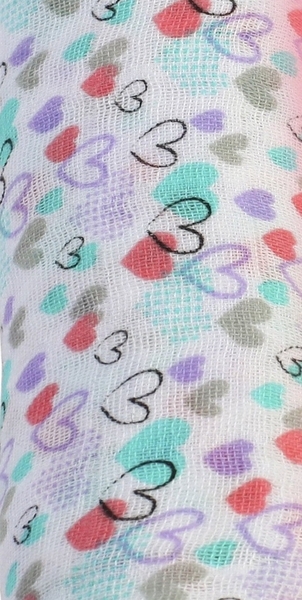 Багаторазова пелюшка BabyOno, муслін, 70х70 см, рожевий з білим, 3 шт. (348/02) - Pampik - 2