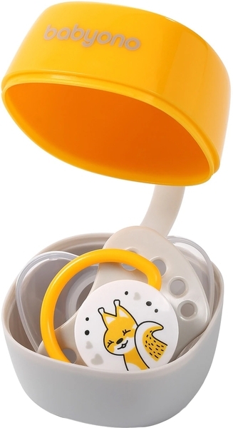 Футляр для пустышки BabyOno Natural nursing, желтый (535/03) - Pampik - 3