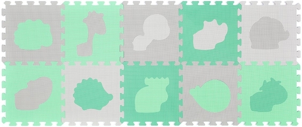 Ігровий килимок-пазл BabyOno Тварини, 10 шт. (396) - Pampik