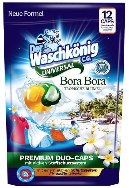 Капсули для прання Waschkonig Universal Bora Bora Duo caps, 12 шт. - Pampik