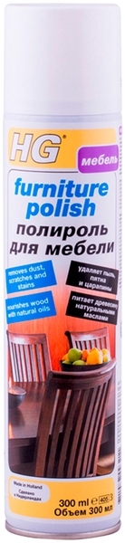 Полироль для мебели HG, 300 мл - Pampik