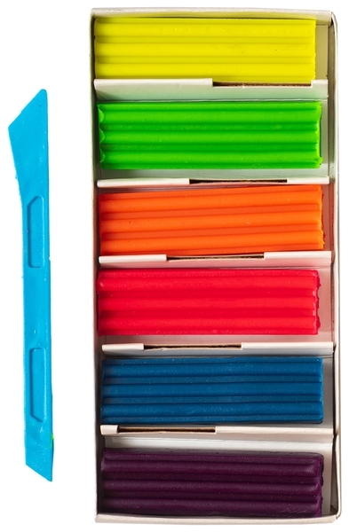 Набор воскового пластилина Гамма.ua Творчество, флуоресцентные, 6 цветов (400304) - Pampik - 3