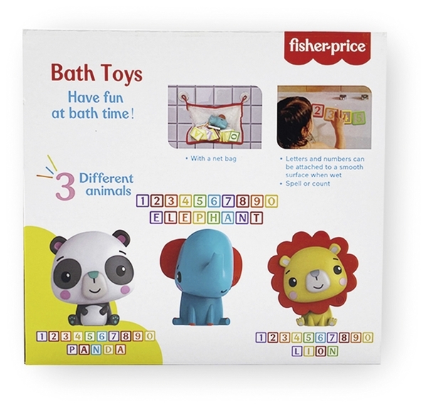 Набір для гри з водою Fisher-Price Панда з літерами та цифрами (GMBT004B) - Pampik - 2