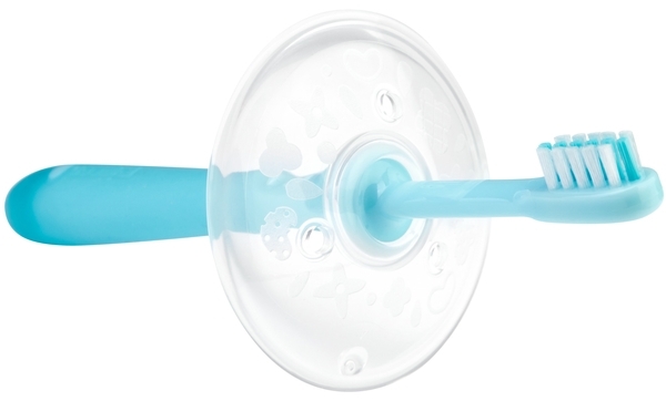 Набор зубных щеток Pigeon Training Toothbrush Set Step 4, 18-36 мес., 2 шт., голубой - Pampik - 5