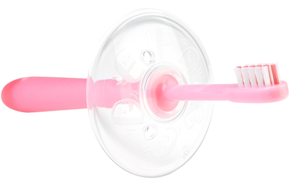 Набор зубных щеток Pigeon Training Toothbrush Set Step 4, 18-36 мес., 2 шт., розовый - Pampik - 5