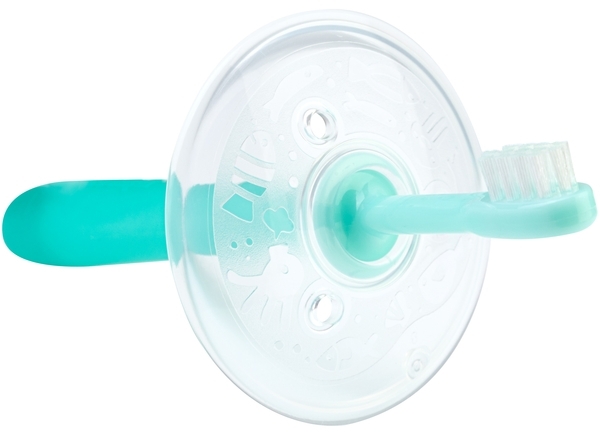 Набор зубных щеток Pigeon Training Toothbrush Set Step 3, 12-18 мес., 2 шт., бирюзовый - Pampik - 5