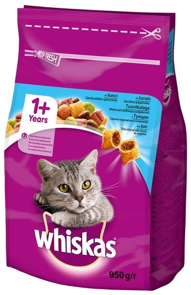 Сухий корм для дорослих котів Whiskas з тунцем, 950 г - Pampik