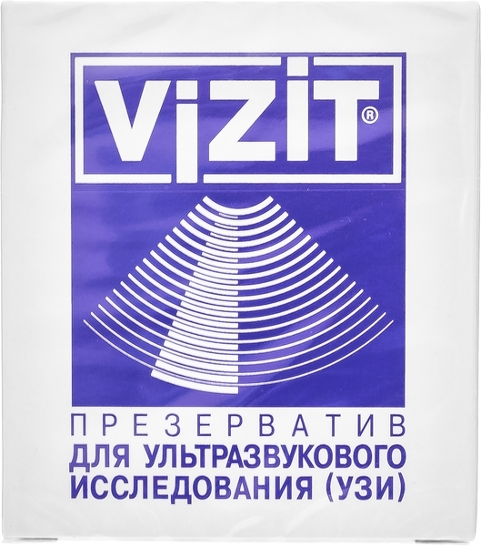 Презерватив латексный Vizit для ультразвукового исследования, 1 шт. - Pampik