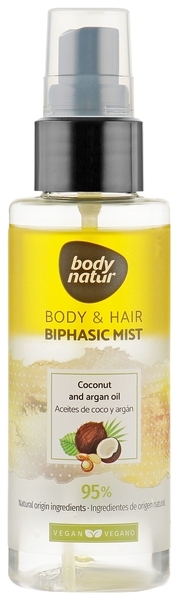 Универсальный мист для тела и волос Body Natur Body and Hair Mist Coconut and Argan oil, 100 мл - Pampik