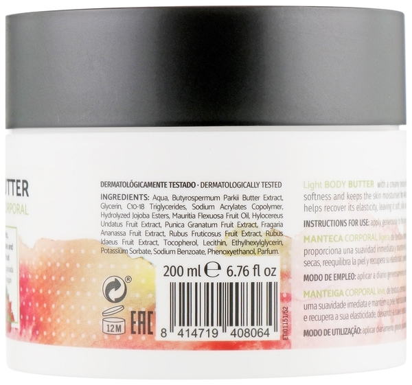 Баттер для тіла Body Natur Body butter Red fruits Pomegranate and Dragon fruit, 200 мл - Pampik - 2