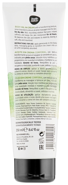 Крем-масло для тіла Body Natur Body Oil in Cream Avocado oil and Shea buttter, 250 мл - Pampik - 2