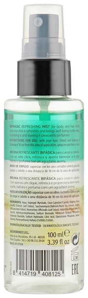 Універсальний міст для тіла і волосся Body Natur Body and Hair Mist Green tea Kombucha and Ginger, 100 мл - Pampik - 2