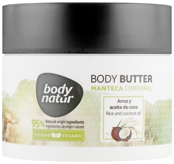 Баттер для тіла Body Natur Body butter rice and Coconut oil, 200 мл - Pampik