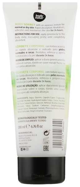 Крем-сорбет для тіла Body Natur Body Sorbet Rice and Coconut oil, 200 мл - Pampik - 2