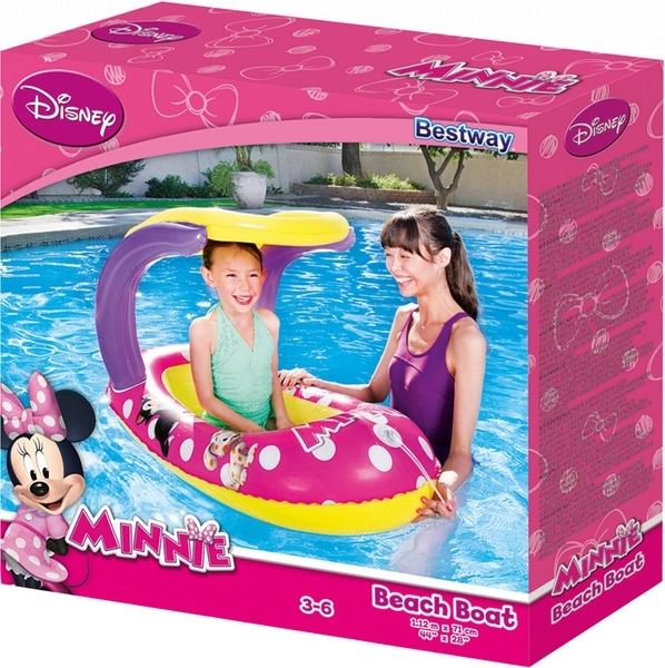 Плотик з навісом Bestway Мінні Маус, рожевий з салатовим і фіолетовим (21165) - Pampik - 2