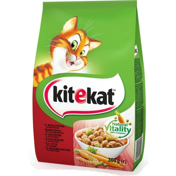 Корм для котів Kitekat Яловичина з овочами, 300 г - Pampik