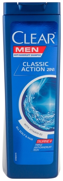 Шампунь-бальзам для чоловіків Clear Активспорт 2в1, 400 мл - Pampik