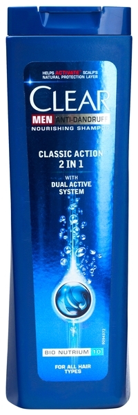 Шампунь-бальзам для чоловіків Clear Активспорт 2в1, 250 мл - Pampik
