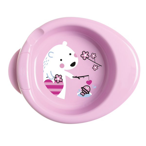 Термостійка тарілка Chicco Warmy Plate, рожевий (16000.10) - Pampik - 2