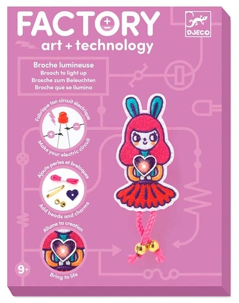 Набір для творчості Djeco Factory Брошка Bunny Girl Factory E-text (DJ09320) - Pampik