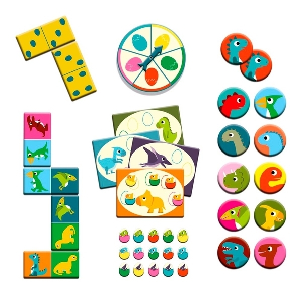 Набір настільних ігор Djeco Динозаври (DJ08132) - Pampik - 2