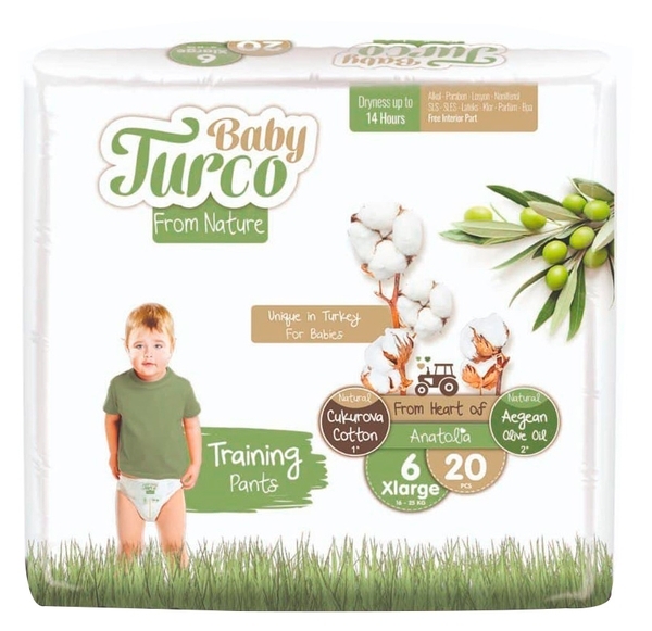 Підгузки-трусики дитячі Baby Turco 6 XL (16+ кг), 20 шт. - Pampik