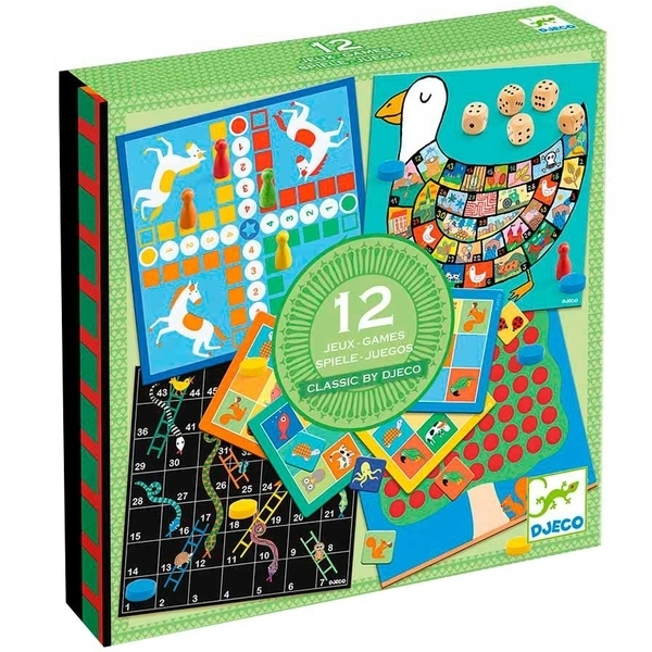 Набір Djeco Настільні класичні ігри 12 в 1 (DJ05218) - Pampik