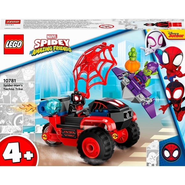 Конструктор Lego Marvel Spiderman Майлз Моралес: техно-трайк Людини-Павука, 59 деталей (10781) - Pampik