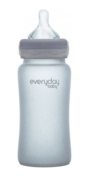 Скляна пляшка для годування Everyday Baby із силіконовим захистом, 240 мл, рожевий (10228) - Pampik - 2