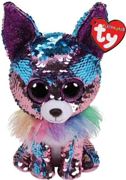 Мягкая игрушка TY Flippables Чихуахуа Yappy, 15 см, фиолетовый (36268) - Pampik
