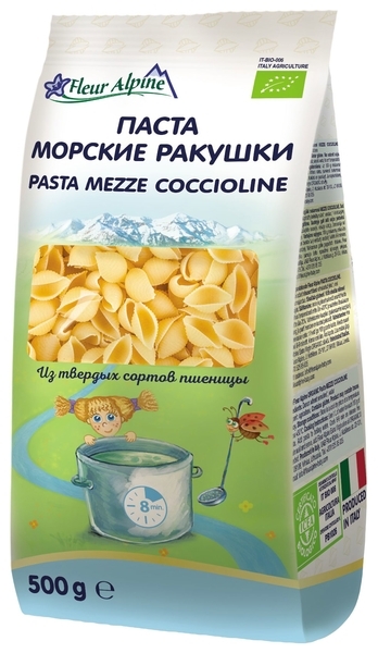 Паста Fleur Alpine Mezze Coccioline Морські мушлі, 500 г - Pampik