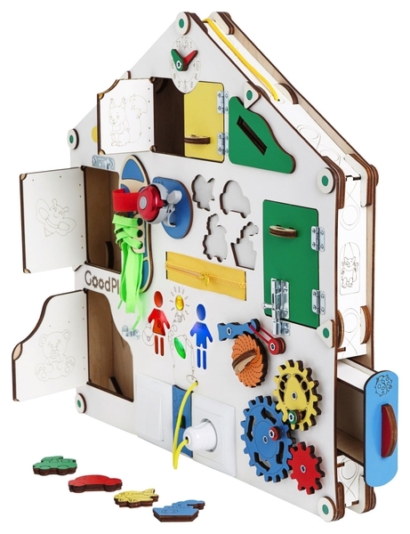 Розвиваюча дошка-будинок GoodPlay, з підсвічуванням, 55х52х11 см (D004) - Pampik - 5