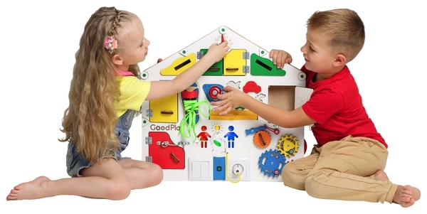 Розвиваюча дошка-будинок GoodPlay, з підсвічуванням, 55х52х11 см (D004) - Pampik - 7