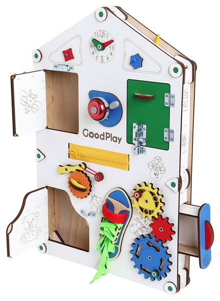 Розвиваюча дошка-будиночок GoodPlay, 56х38х6 см (D008) - Pampik - 4