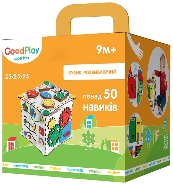 Розвиваючий кубик GoodPlay, 25х25х25 см (K008) - Pampik - 12