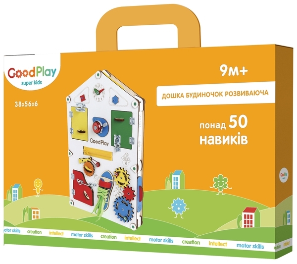 Розвиваюча дошка-будиночок GoodPlay, 56х38х6 см (D008) - Pampik - 7