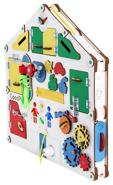 Розвиваюча дошка-будинок GoodPlay, з підсвічуванням, 55х52х11 см (D004) - Pampik - 6