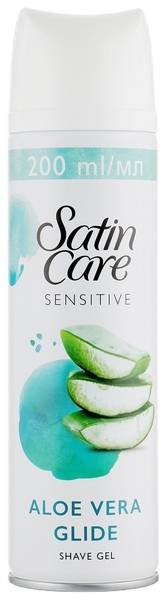 Гель для гоління для жінок Gillette Satin Care Sensitive для чутливої ​​шкіри, 200 мл - Pampik