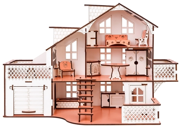 Ляльковий будинок GoodPlay, з гаражем, рожевий (B010) - Pampik - 4