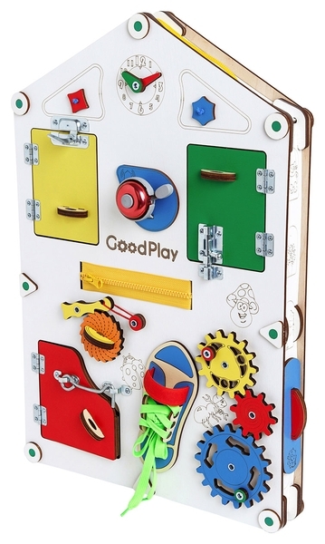 Розвиваюча дошка-будиночок GoodPlay, 56х38х6 см (D008) - Pampik - 3