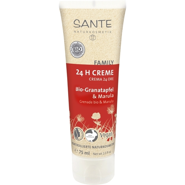 БИО-Крем для лица Sante 24 часа Защита и Уход с Гранатом и Марулой, 75 мл - Pampik