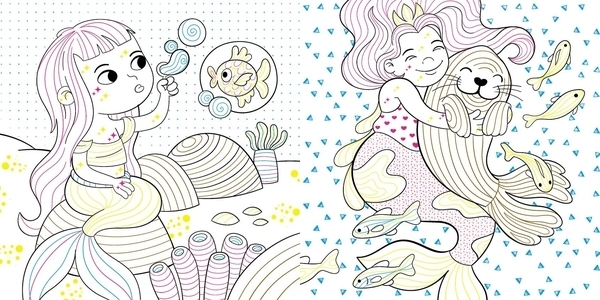 Нові водяні розмальовки: Русалоньки - Романова О. - Pampik - 3